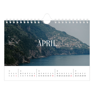 A5 Foto Kalender — Endeløs flugt [April]