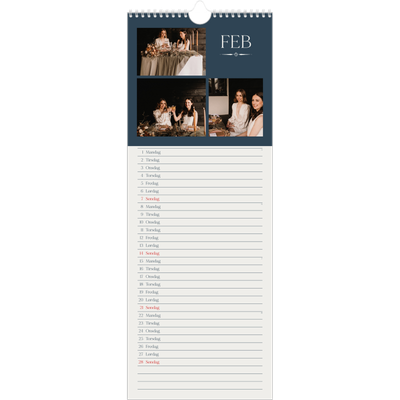 Køkkenkalender  — Skifer & seriffer [Februar]