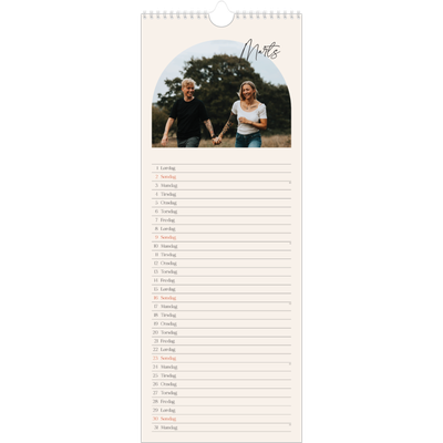 Køkkenkalender  — Buet billederamme [Marts]