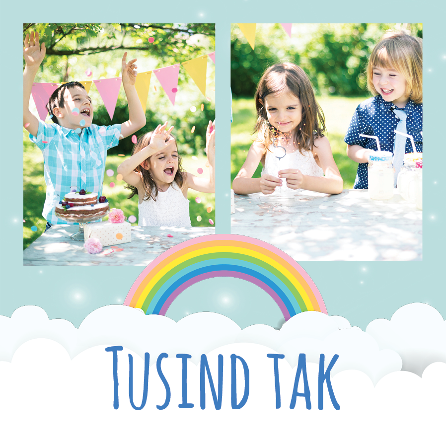 Takkekort — Regnbue i skyene