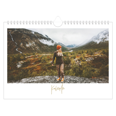Fotokalender A4 — Håndskrevet måned [kalender forside]