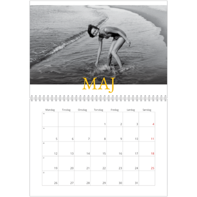 Fotokalender A4 dobbelt (30 x 40 cm) — Heritage-stil [kalender forside]