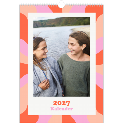 Årskalender A3 — Farveglad mønster [kalender forside]