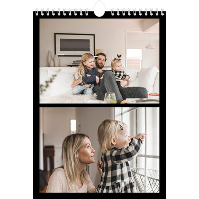 Fotokalender A4 (20 x 30 cm) — Sort ramme [kalender forside]