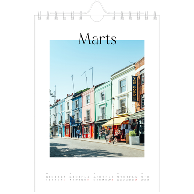 A5 Foto Kalender — Min rejseskildring [Marts]