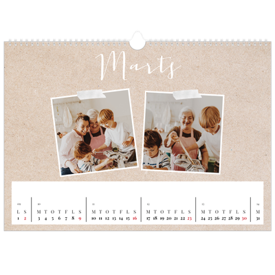 A3 Foto Kalender — Scrapbogs kalender [Marts]