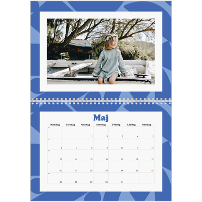 Fotokalender A4 dobbelt (30 x 40 cm) — Farveglad mønster [kalender forside]