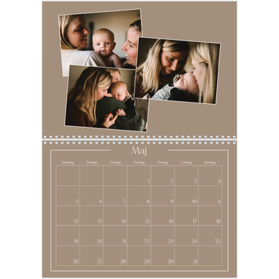 Fotokalender A4 dobbelt (30 x 40 cm) — Vores minder [kalender forside]