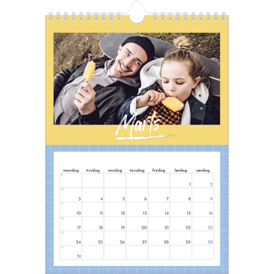 Fotokalender A4 (20 x 30 cm) — Farverig kalender [Marts]