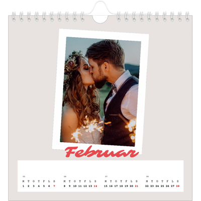Årskalender kvadratisk — Signeret tryk [Februar]