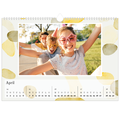 A3 Foto Kalender — Akvarelspot [April]