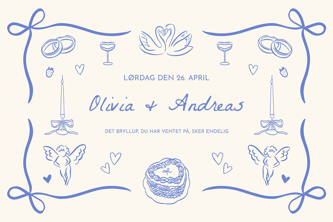 Invitationer — Sløjfer og kruseduller