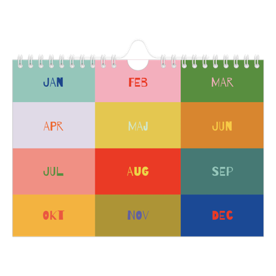 A5 Foto Kalender — Farverig kalender [kalender forside]