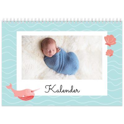 Fotokalender A4 dobbelt (30 x 40 cm) — Søde dyr [kalender forside]