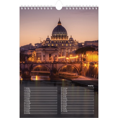 Fotokalender A4 (20 x 30 cm) — Transparent kalender [Marts]