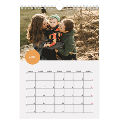 Fotokalender A4 (20 x 30 cm) — Fotoklistermærke [April]