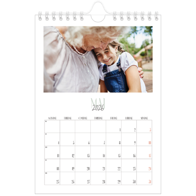 A5 Foto Kalender — Flere fonter [kalender forside]