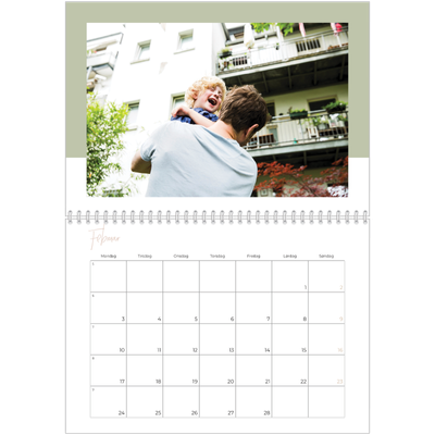 Fotokalender A4 dobbelt (30 x 40 cm) — Jordiske rammer [Februar]