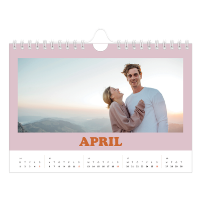 A5 Foto Kalender — Retro rammer [April]