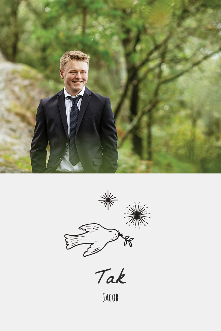 Takkekort — Dueemblem